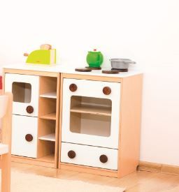 Play Kitchen Microwave Cabinet by NOVUM
