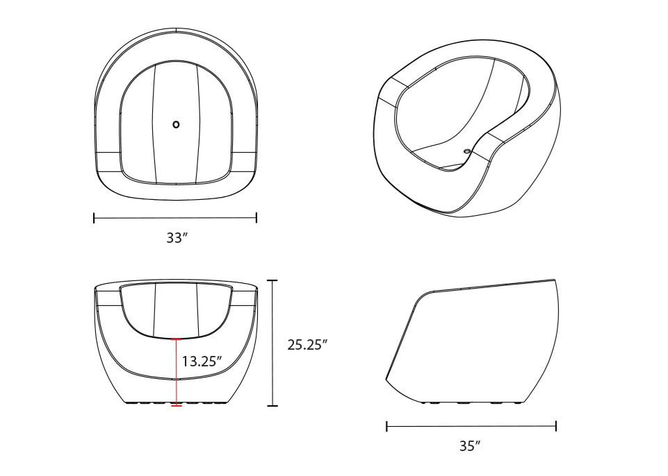Moon Molded Lounge Chair by Playscapes