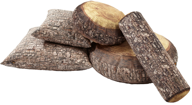 Forest Log Bolster Cushion by Woodsmen