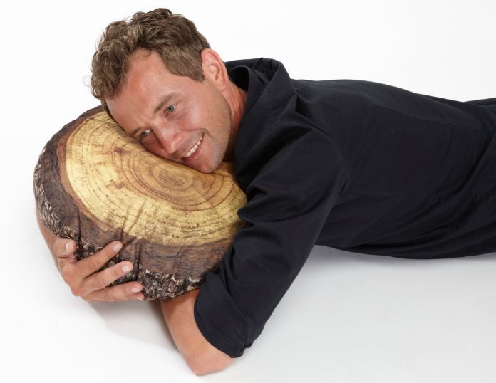 Log Slice Floor Cushion, 15¾ in by Woodsmen