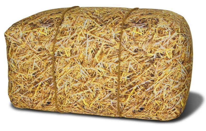 Straw Bale Soft Bench by Woodsmen