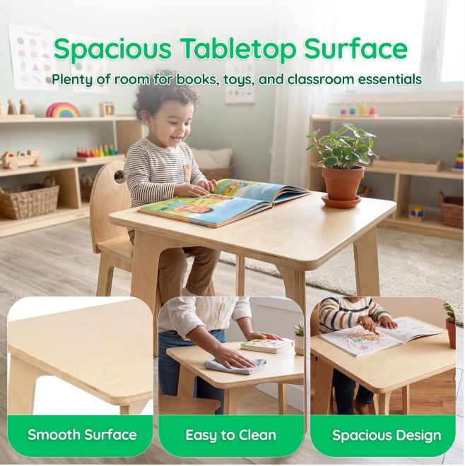 Nordic Beech Children's Table by Playscapes