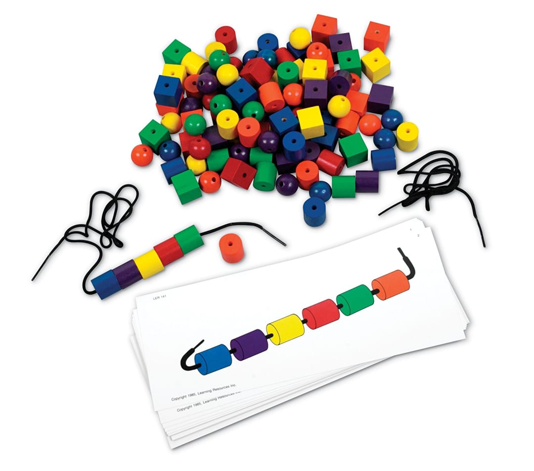 Wooden Lacing Beads & Pattern Card Set – Classroom Pack