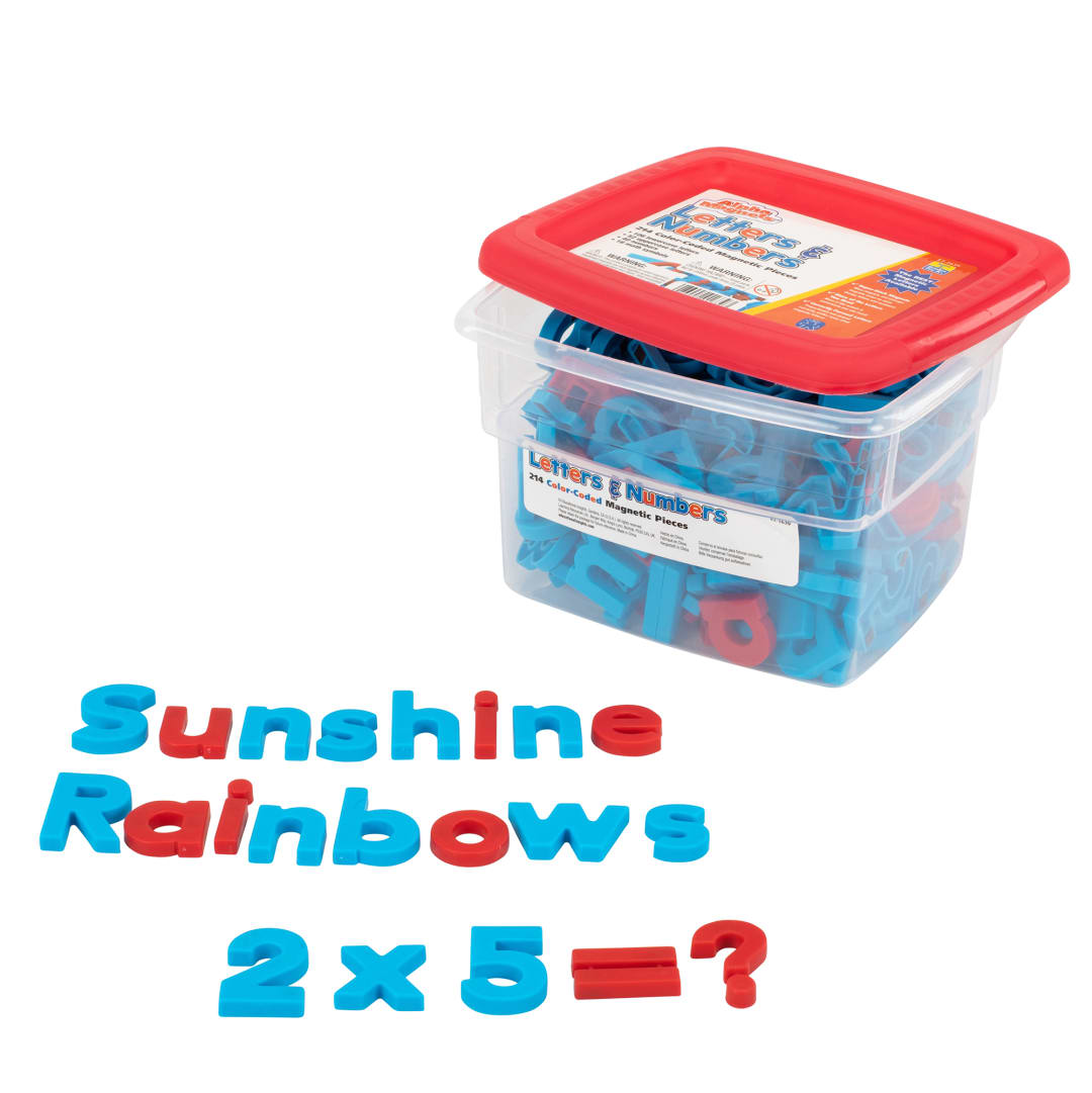 Color-Coded Letter & Number Magnets, 214 Pieces – Classroom Pack