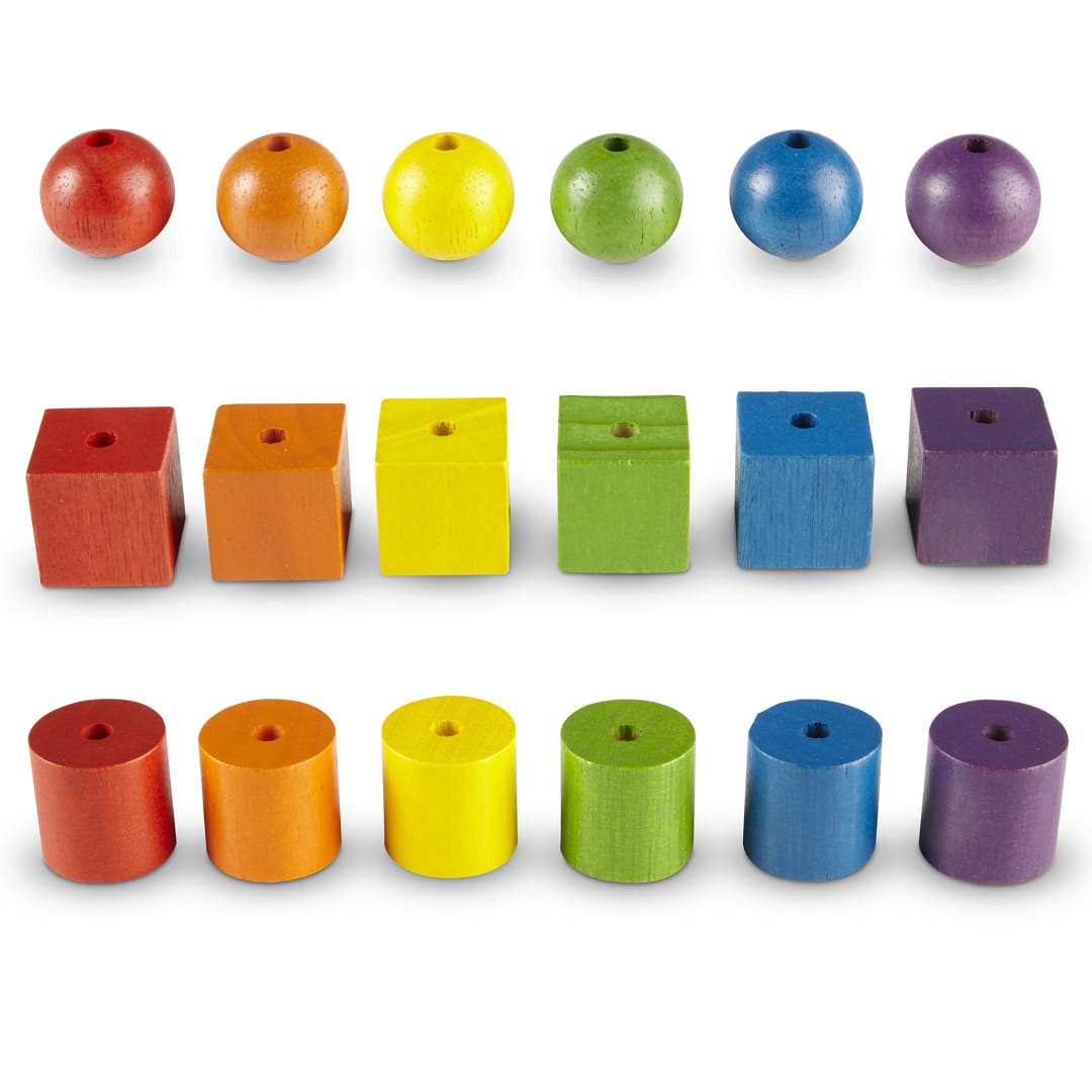 Wooden Lacing Beads & Pattern Card Set – Classroom Pack, view 3