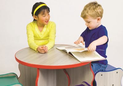Friends Kid-Sized Table & 4 Chairs Set by Playscapes