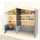 Reading Nook Bookcase with High-Back Seat by NOVUM