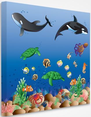 Illustrated Sound-Absorbing Art Panel by Playscapes
