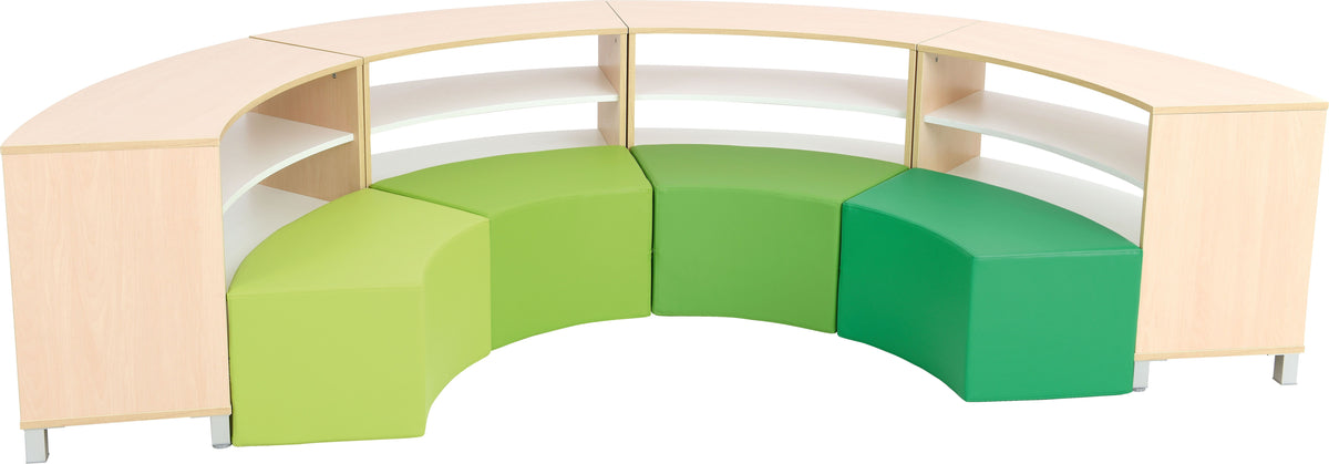 Paolo Curved Foam Bench Seat, Short by Moje Bambino