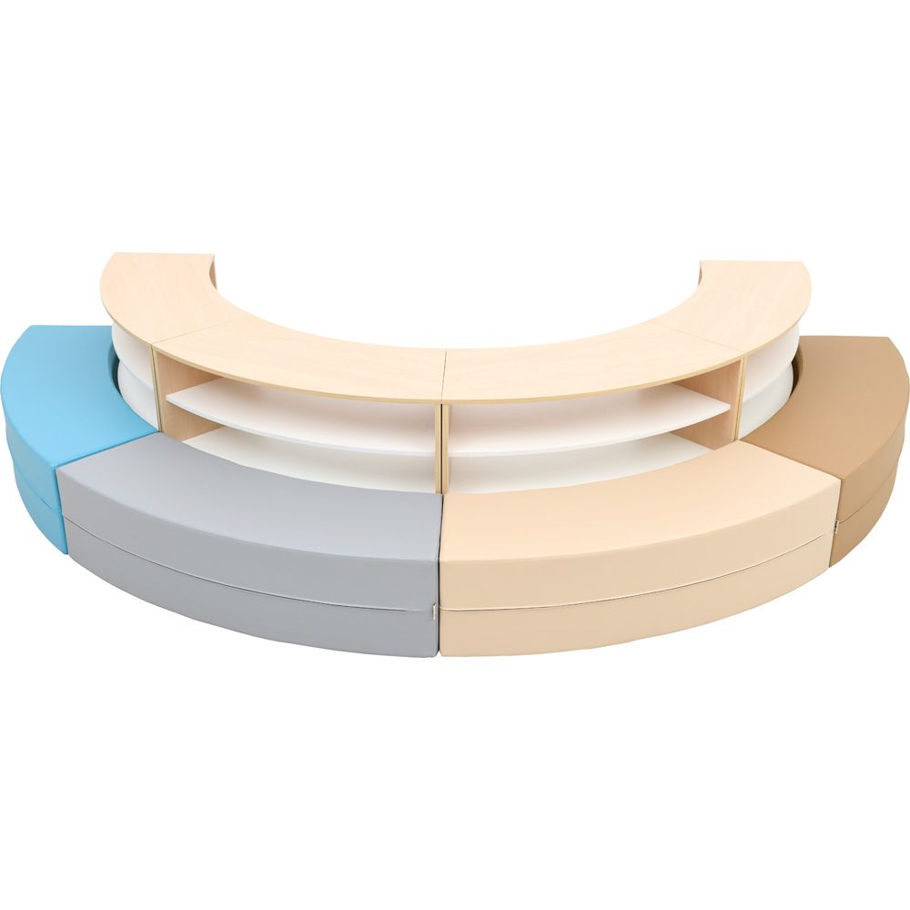 Paolo Curved Foam Bench Seat, Long by Moje Bambino