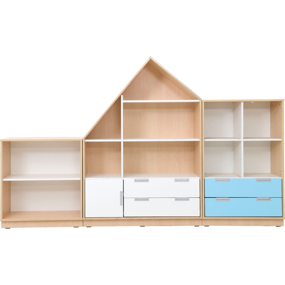 Quadro House Cabinet with 3 Shelves by Moje Bambino