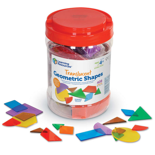Translucent Geometric Shapes, 408 Pieces – Classroom Pack
