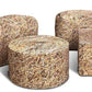 Straw Bale Soft Bench by Woodsmen