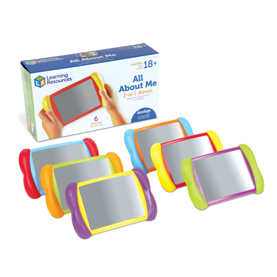 Two-Sided Handheld Mirrors, Set of 6 – Classroom Pack