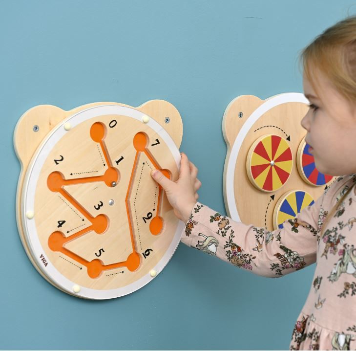 Rotating Ball Maze Sensory Wall Panel by Moje Bambino