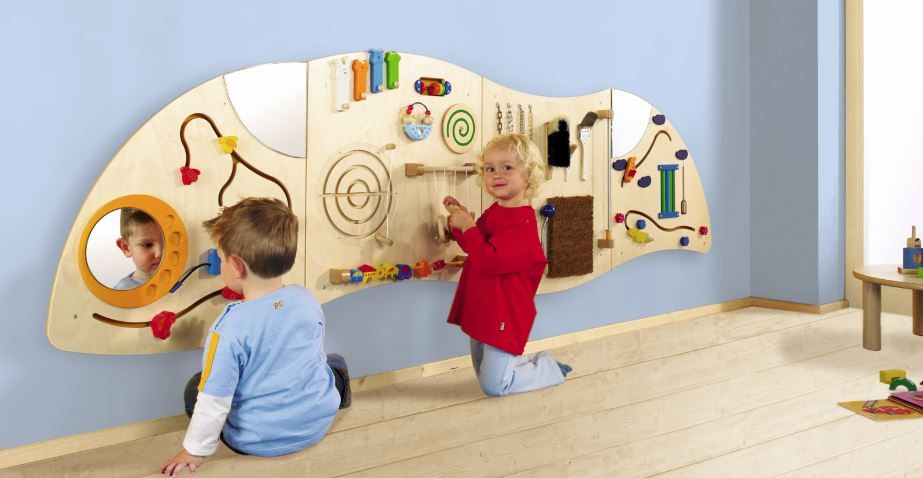 Right Quarter-Circle Sensory Learning Wall Panel by HABA Pro