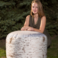 Wide Tree Stump Seat by Woodsmen