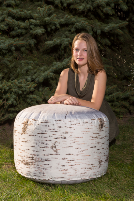 Wide Tree Stump Seat by Woodsmen