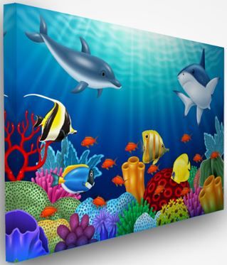 Illustrated Sound-Absorbing Art Panel by Playscapes