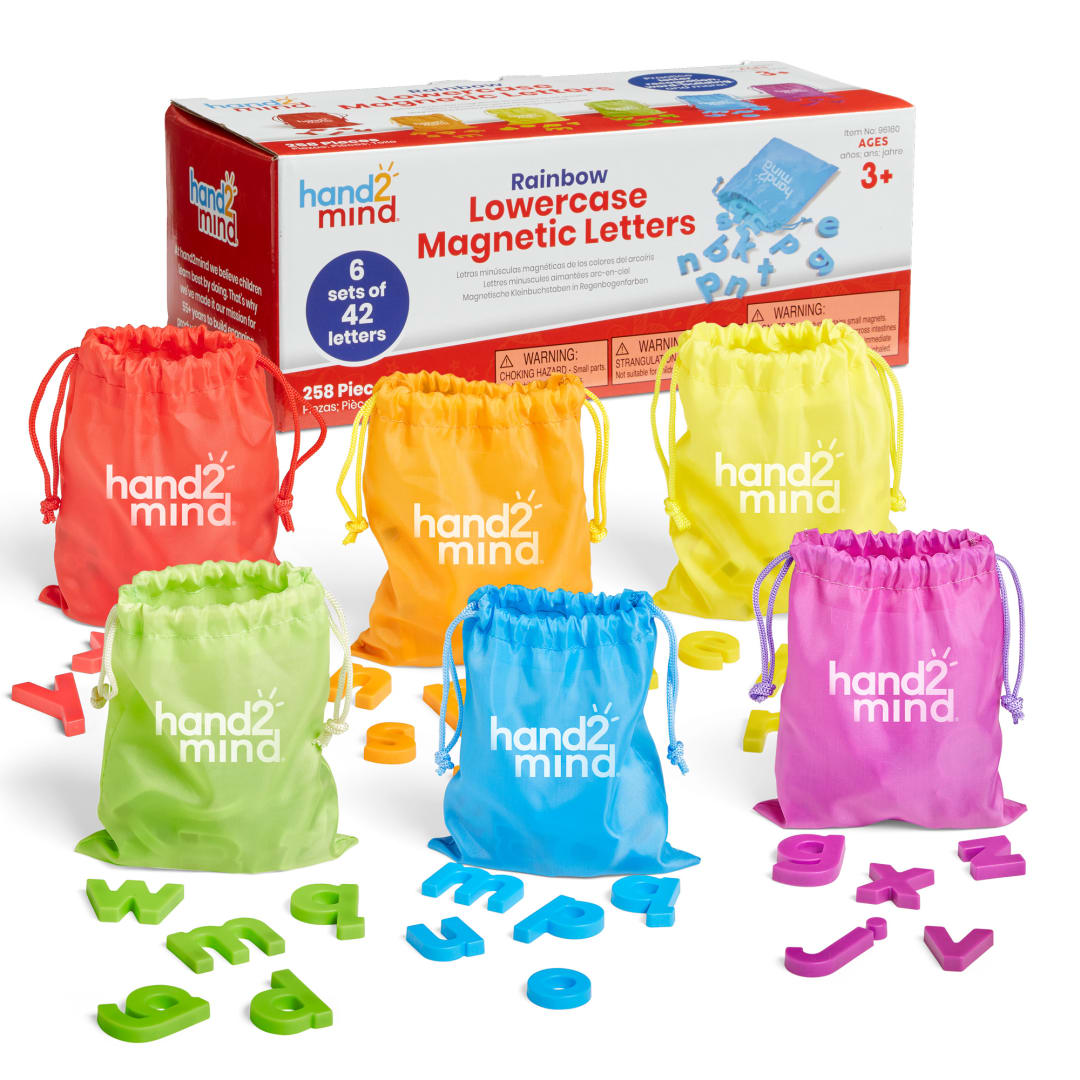 Rainbow Lowercase Magnetic Letters, 6 Sets – Classroom Pack