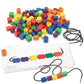 Wooden Lacing Beads & Pattern Card Set – Classroom Pack, view 2