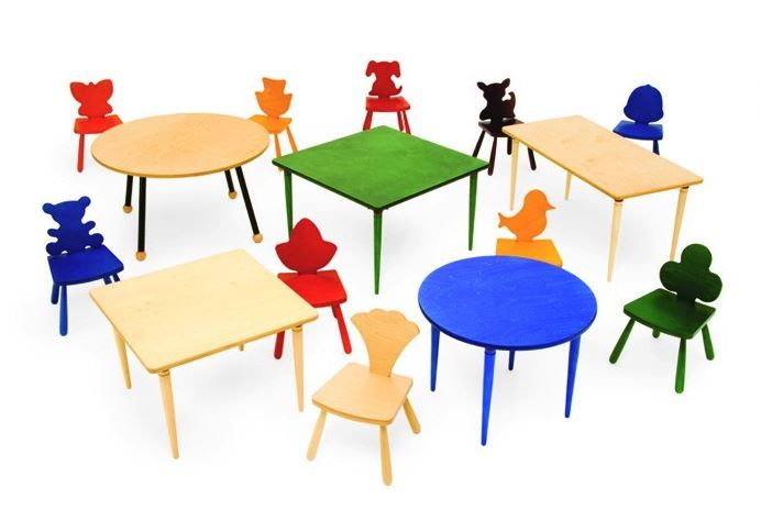 Birch Children's Table with Leaf or Ball Legs by Children's Furniture Company