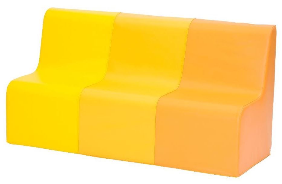 Yellow Sunny Foam Sofas & Table by NOVUM