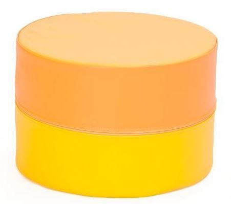 Yellow Sunny Foam Sofas & Table by NOVUM