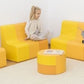 Yellow Sunny Foam Sofas & Table by NOVUM