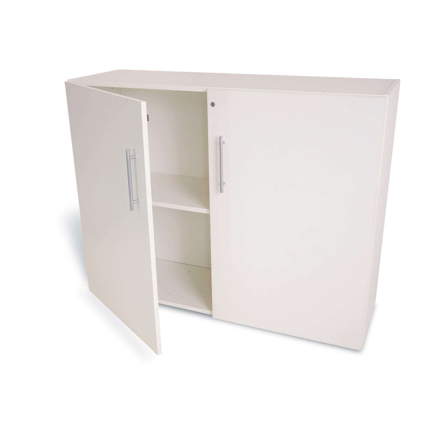 Whitney White Lockable Wall Cabinet