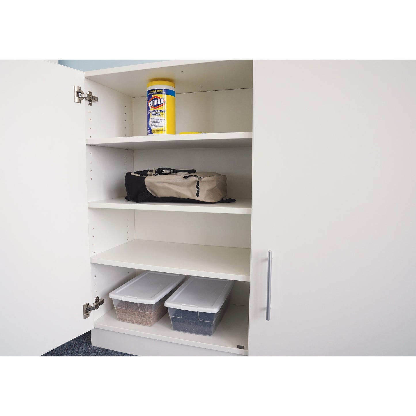 Whitney White Lockable Wall Cabinet