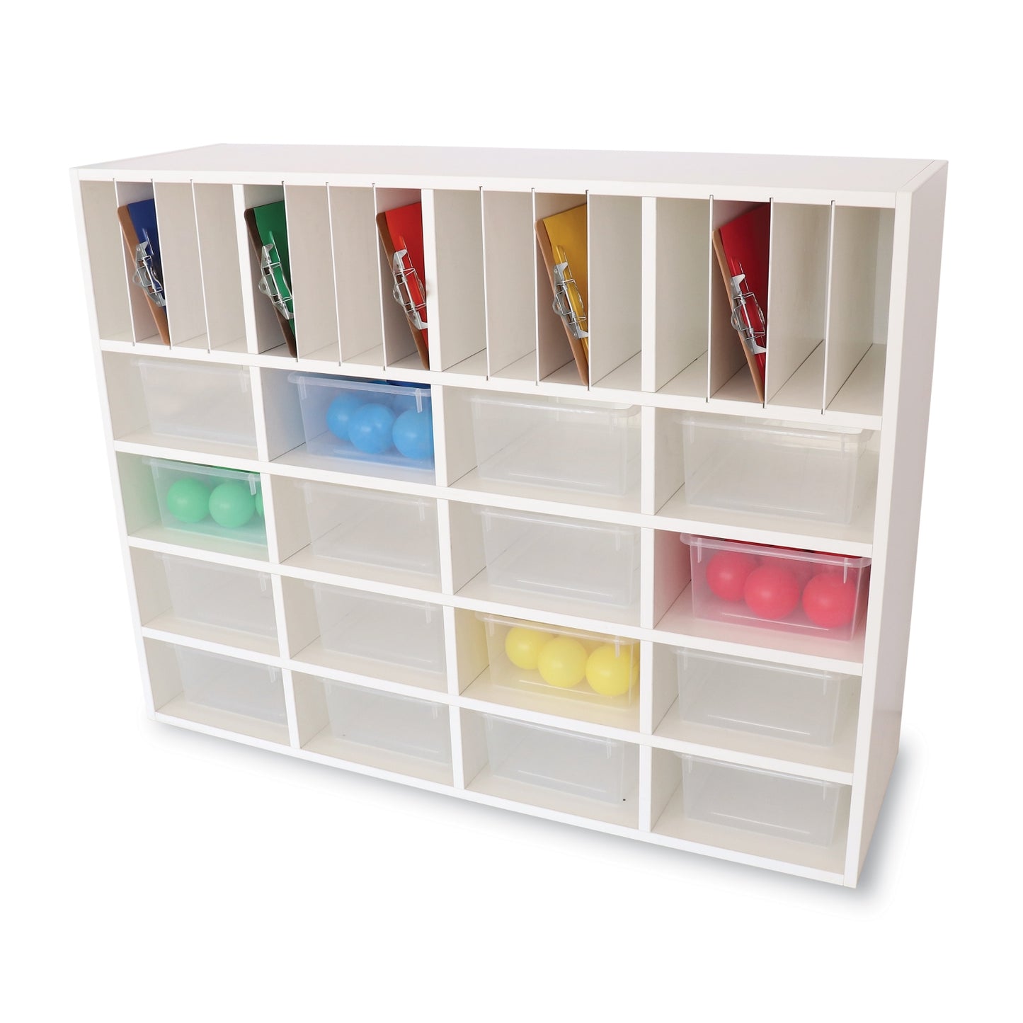 Whitney White Cubby Organizer Cabinet