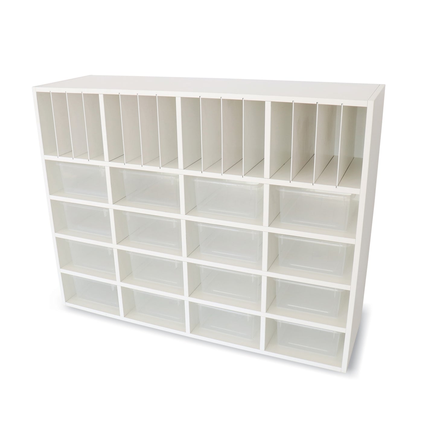 Whitney White Cubby Organizer Cabinet