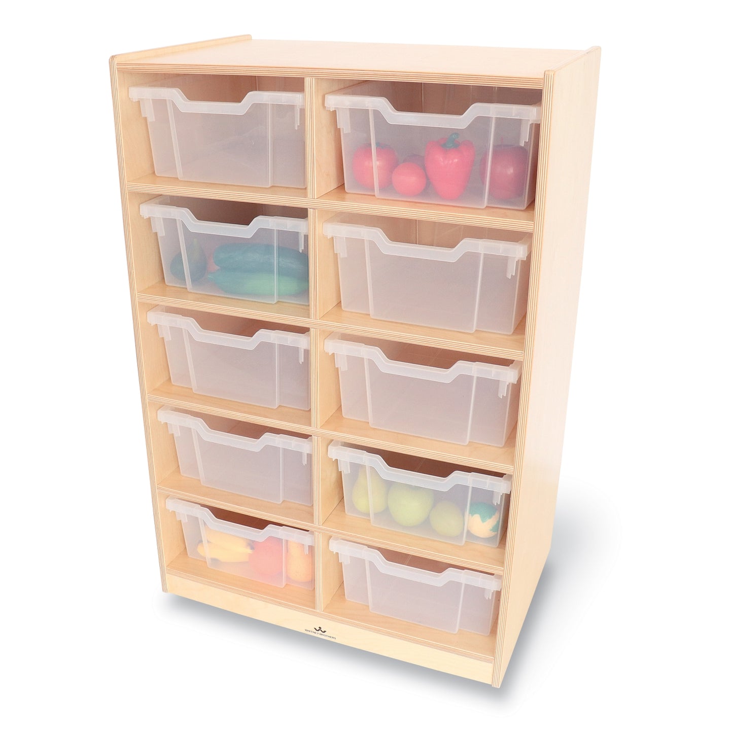 10 Cubby Mobile Tray Storage Cabinet