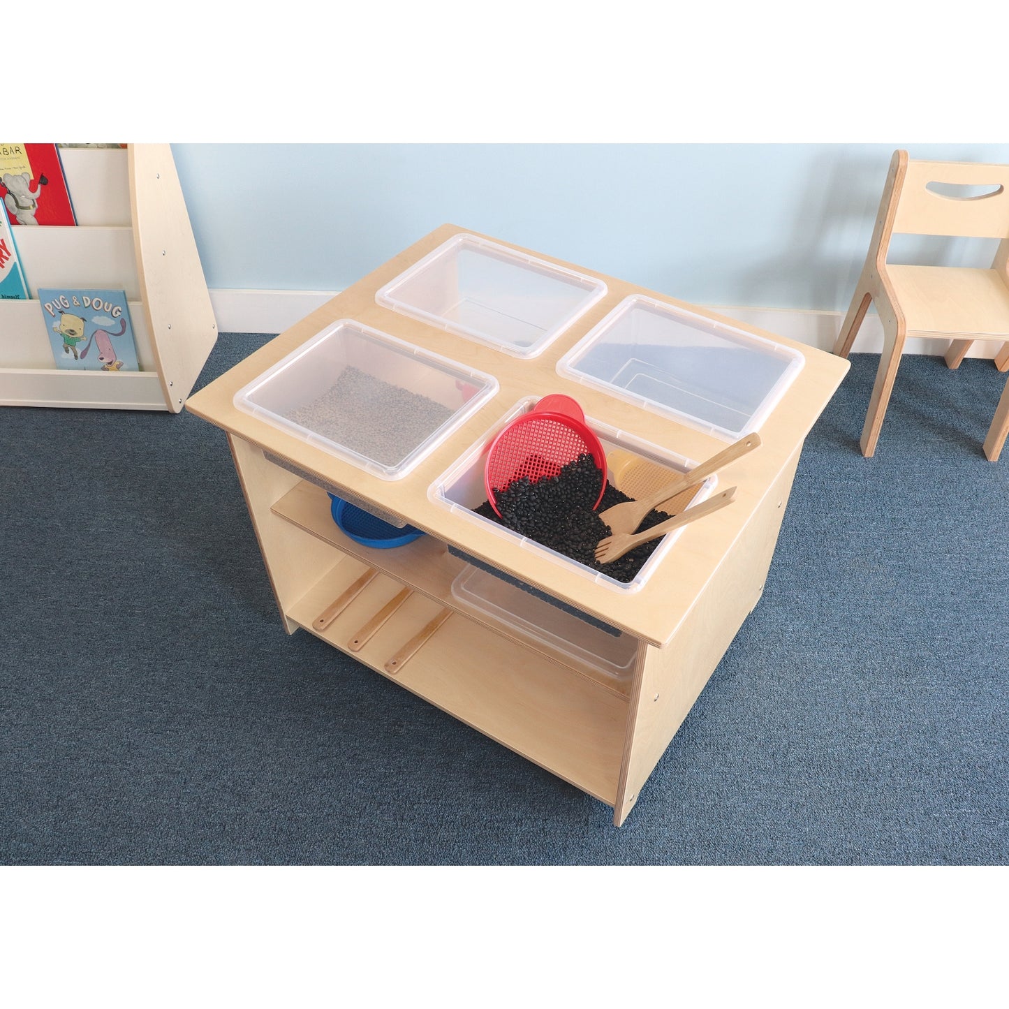 Mobile Sensory Table With Trays and Lids
