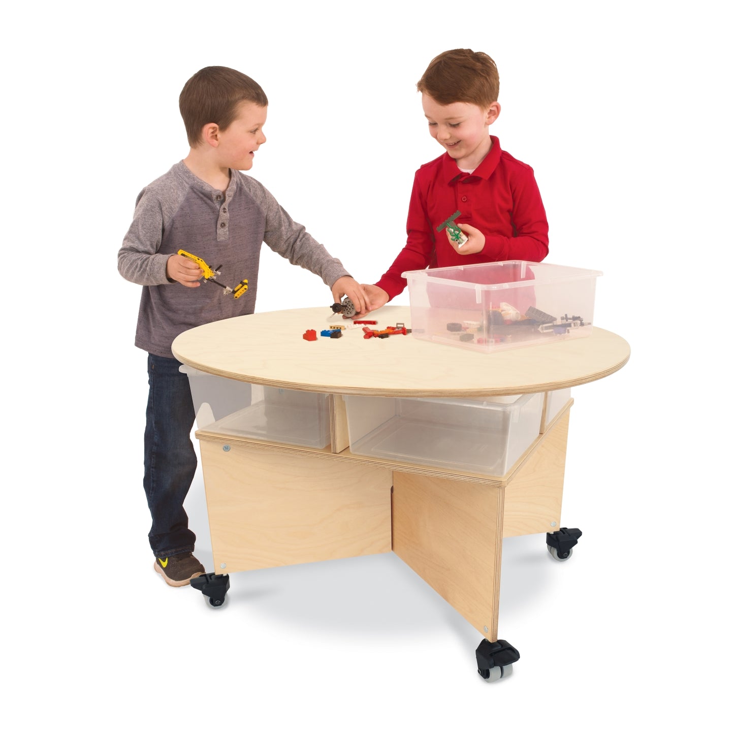 Mobile Collaboration Table With Trays