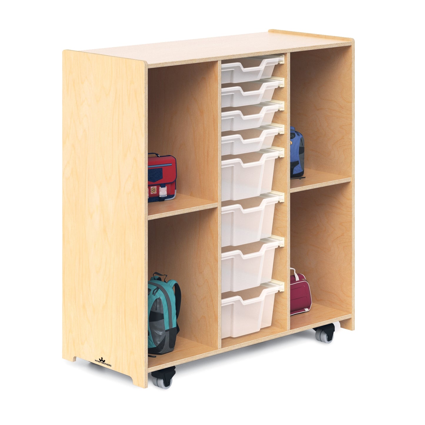Mobile Backpack and Tray Cabinet