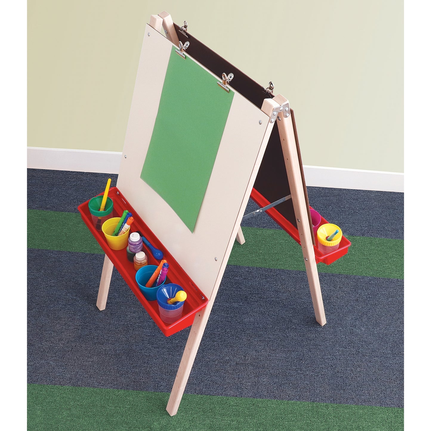 Adj. Double Easel With Dry Erase Panels