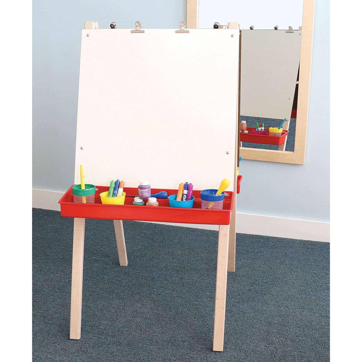 Adj. Double Easel With Dry Erase Panels