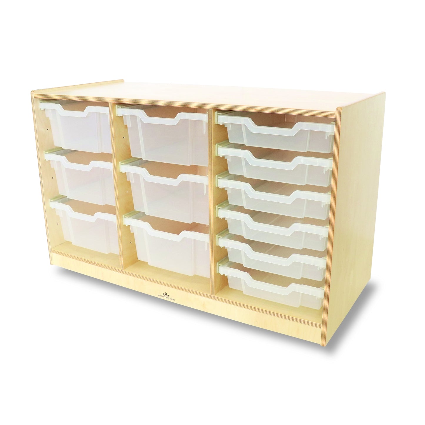 Clear Tray Triple Column Storage Cabinet
