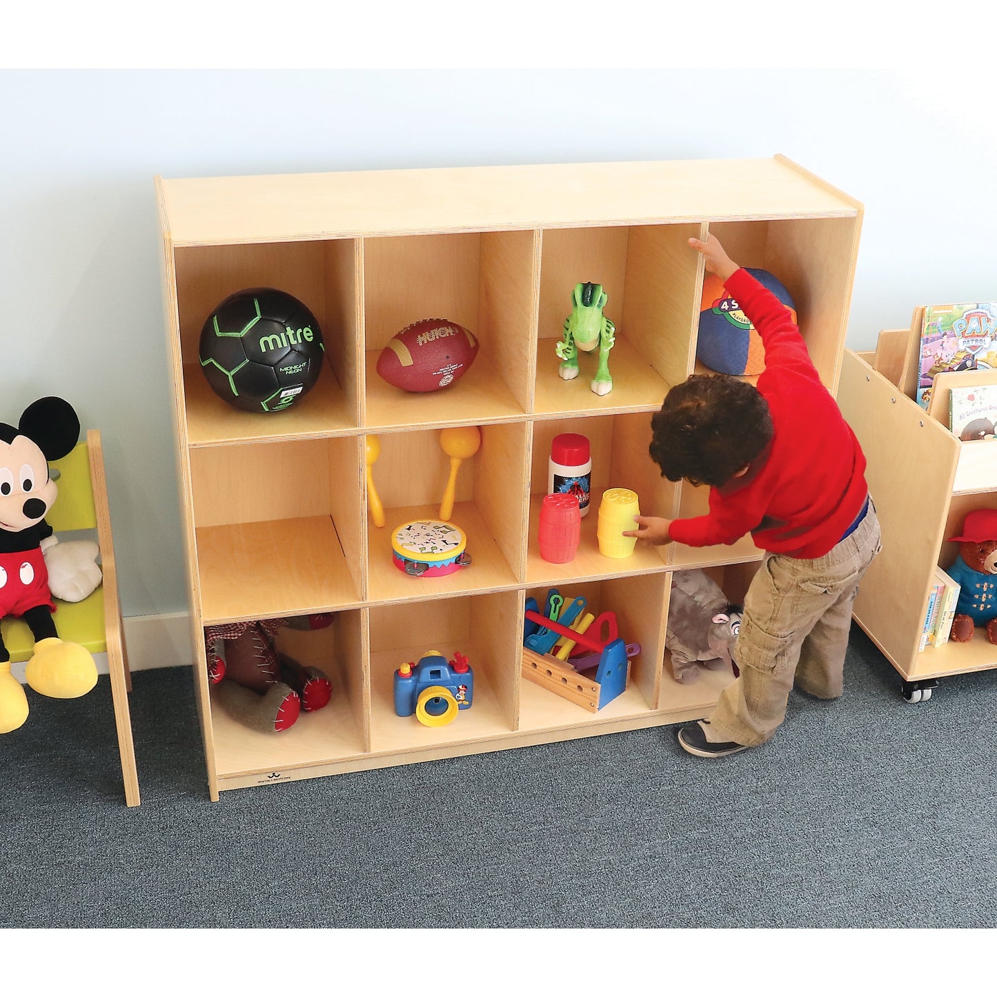 12 Cubby Backpack Storage Cabinet